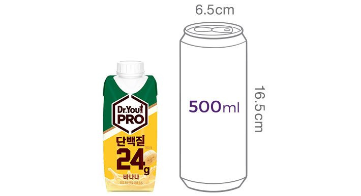 [오리온] 닥터유 프로 드링크 단백질 바나나 250mL 24개입