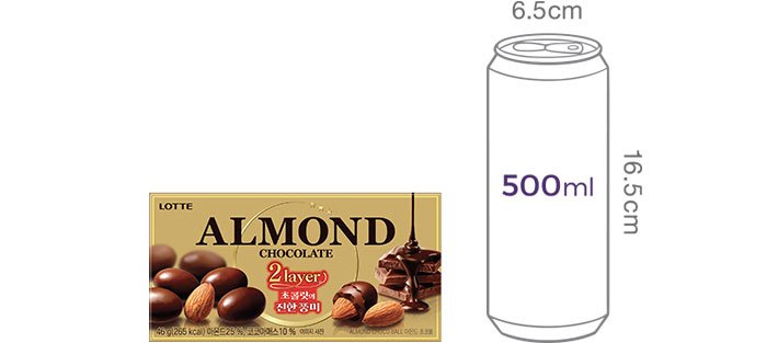 [롯데] 아몬드초코볼 46g