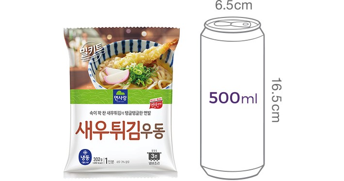 [면사랑] 새우튀김우동 302g