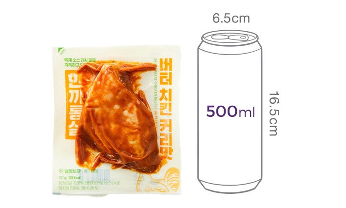[한끼통살] 소스 닭가슴살 버터치킨커리맛 (1입)