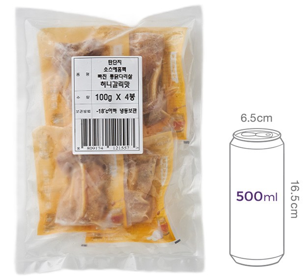 [탄단지] 소스 흠뻑빠진 통 닭다리살 허니갈릭맛 (4개입)