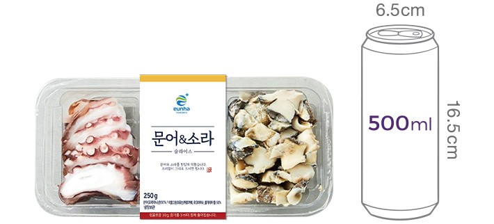 [은하수산] 문어&소라 슬라이스 250g (냉장)