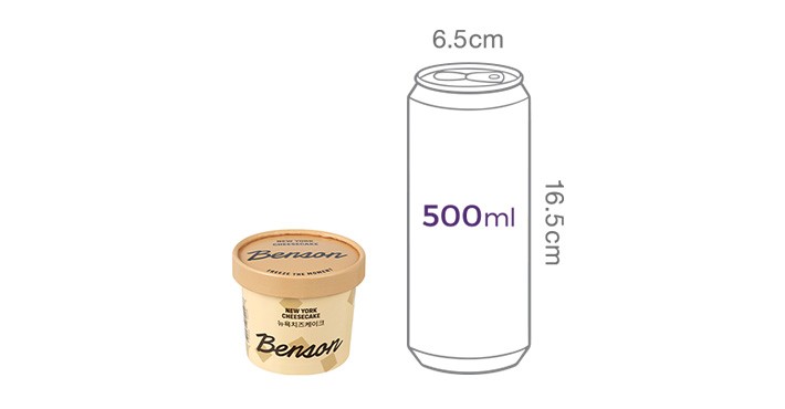 [컬리멤버스][벤슨] 미니컵 뉴욕치즈케이크 100mL