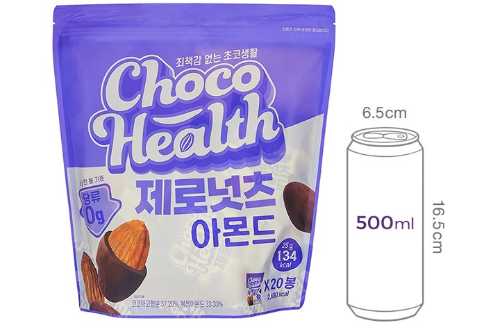 [초코헬스] 제로넛츠 아몬드 20개입 대용량