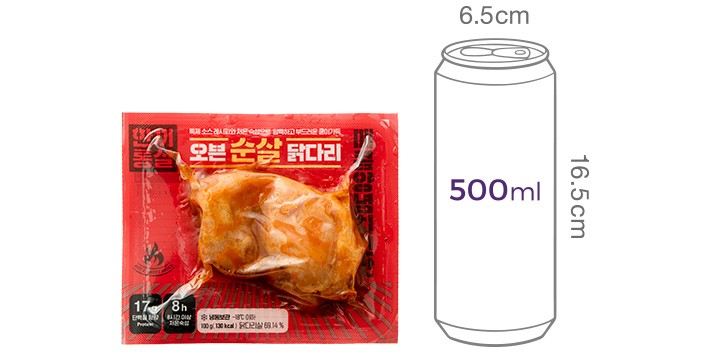[한끼통살] 오븐 순살 닭다리 매콤양념치킨맛