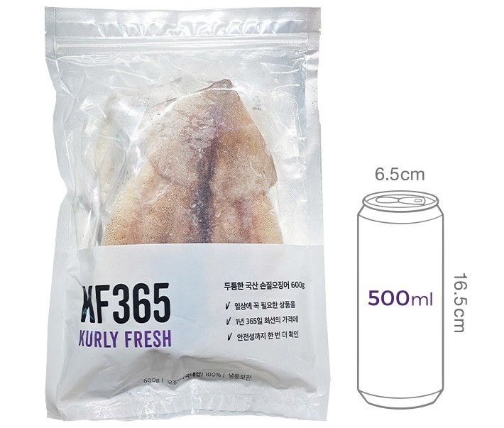 [KF365] 두툼한 국산 손질오징어 600g (냉동)