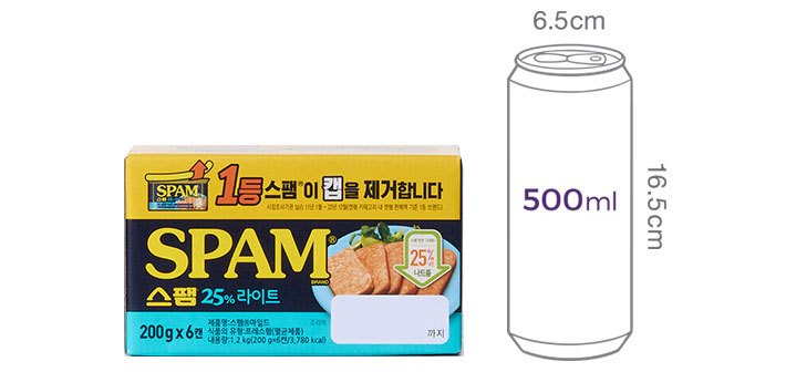 [스팸] 25% 라이트 200g * 6입