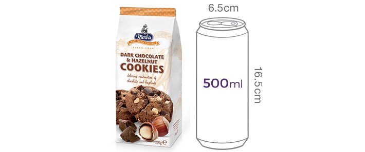 [메르바] 다크초콜릿&헤이즐넛 쿠키 200g