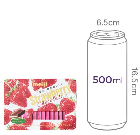 [메이지] 블록 초콜릿 딸기 120g