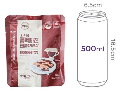 [탄단지] 소스 흠뻑빠진 한입 닭가슴살 매콤바베큐맛 (1팩)