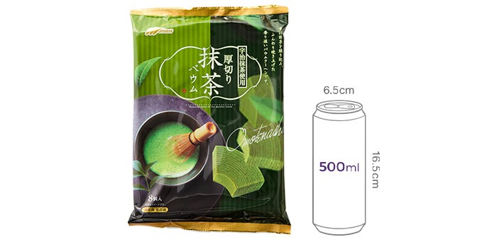 [일본 디저트 여행] 마루킨 조각 말차 바움쿠헨 (18g X 8개입)