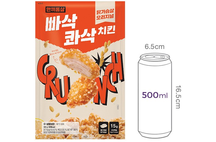 [한끼통살] 빠삭 콰삭 닭가슴살 380g(냉동)