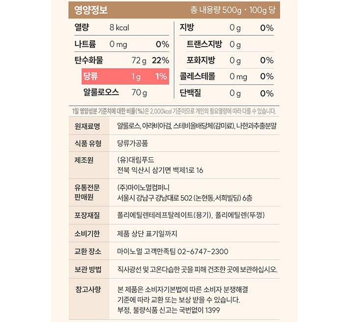 [마이노멀] 알룰로스