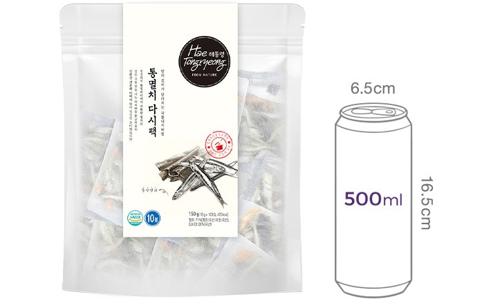 [해통령] 통멸치 다시팩 15g X 10입