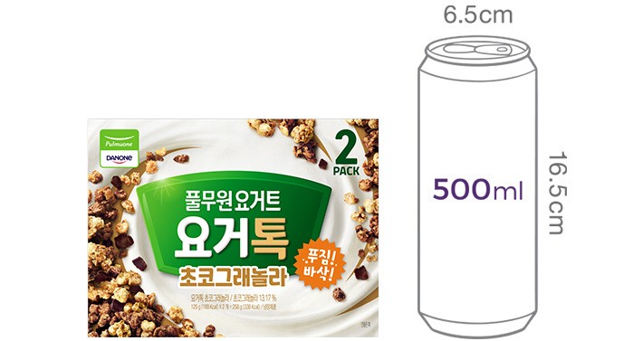 [풀무원다논] 요거톡 초코그래놀라 129g*2입