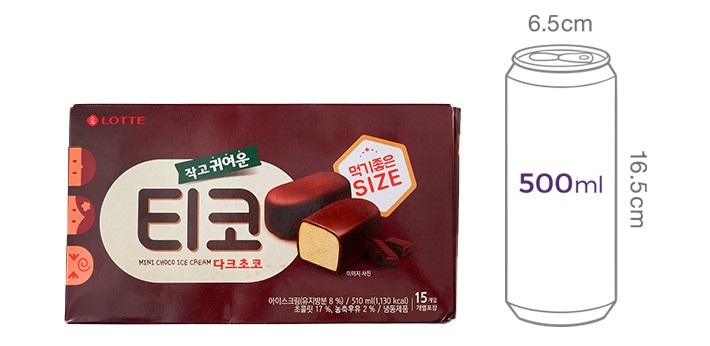 [롯데웰푸드] 티코 다크초코 30mL X 15개입