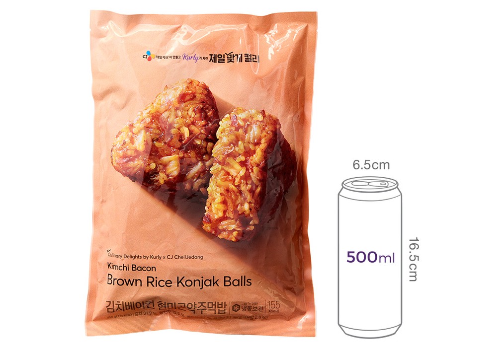 [제일맞게컬리] 김치베이컨 현미곤약 주먹밥(5개입)