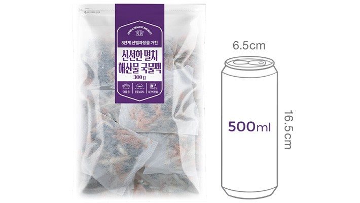 [이어수산] 8단계 선별한 멸치 해산물 국물팩 300g (20봉)