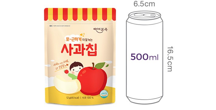 [베이비본죽] 사과칩 12g