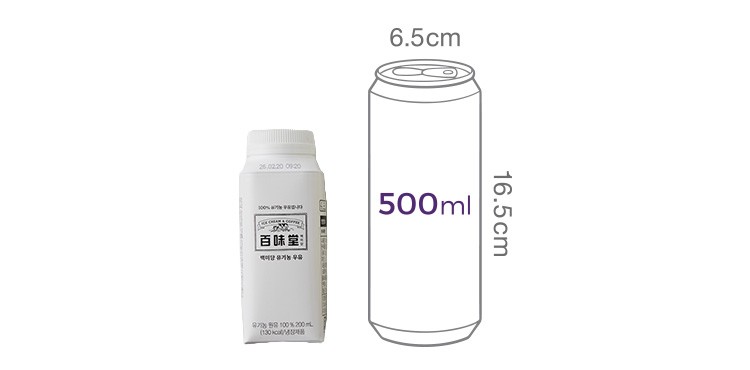 [백미당] 유기농 우유 (200mL X 4개)