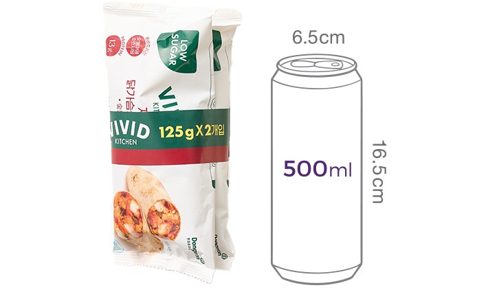 [비비드키친] 저당 닭가슴살 브리또 숯불매콤 2개입