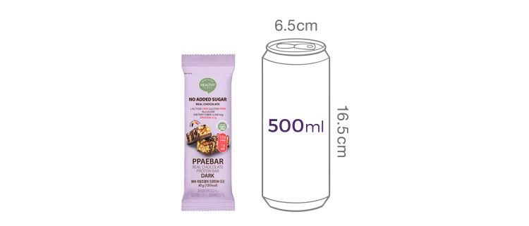 [빼바] 리얼초콜릿 프로틴바 (다크) 40g