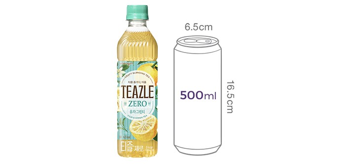 [웅진] 티즐제로 유자그린티 (500mL X 6개)