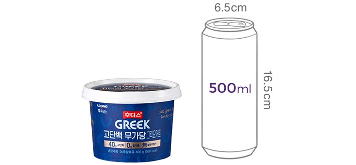 [후디스] 고단백 그릭요거트 무가당 플레인 400g