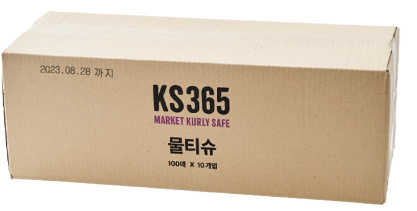 [KS365] 물티슈 엠보싱 (100매 X 10팩)