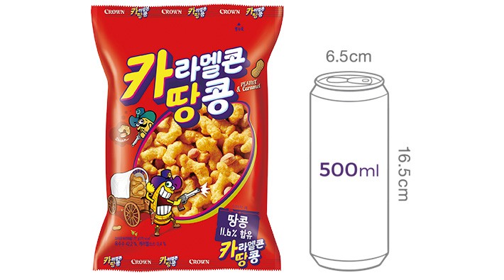 [크라운] 카라멜콘땅콩 72g