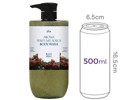 [플루] 아로마 퍼퓸 스크럽 바디워시 1000ml 블랙베리