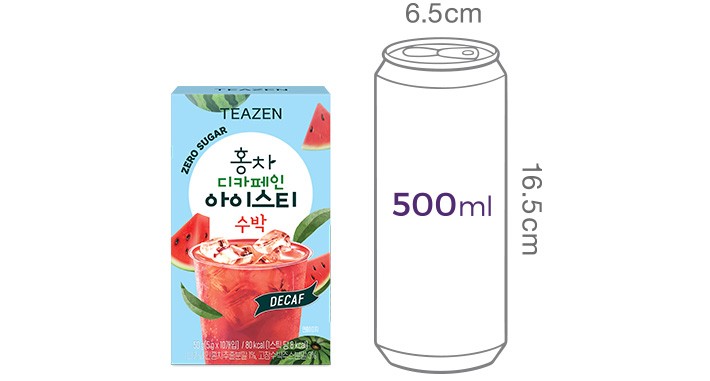 [티젠] 제로슈가 홍차 디카페인 아이스티 수박 (5g X 10개입)
