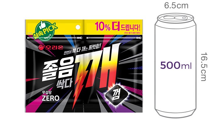 [오리온] 졸음싹다깨껌 리필팩 116g