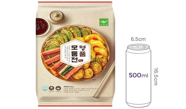 [부침명장] 명품 모둠전666g (고기완자+꼬치산적+동태전+깻잎전)