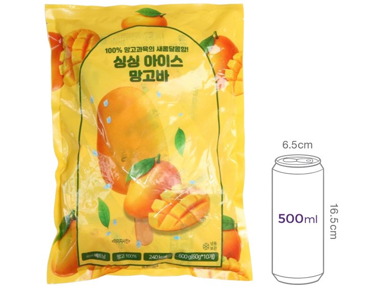 싱싱 아이스 망고바 600g (10입)