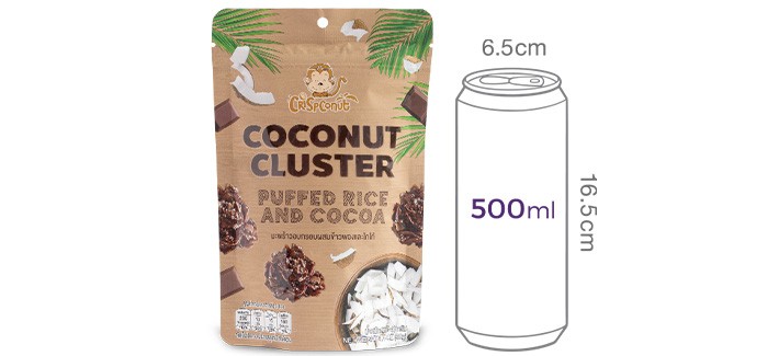 [크리스프코코넛] 코코넛 클러스터 코코아&팝핑라이스 40g