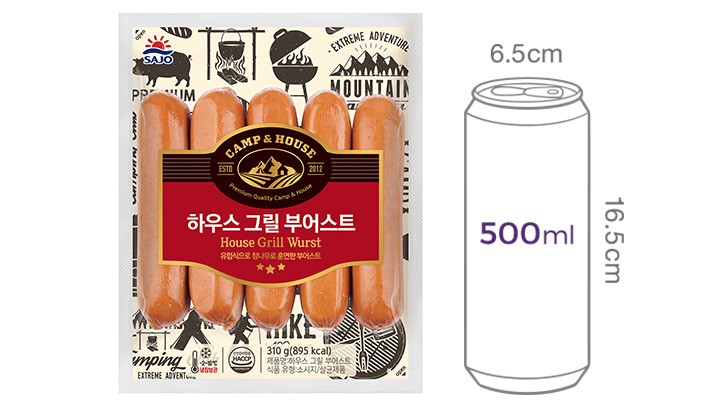 [사조대림] 하우스그릴부어스트 310g