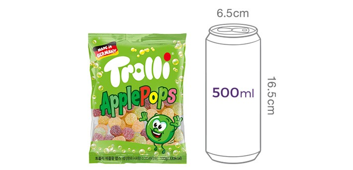 [트롤리] 애플향 팝스 100g