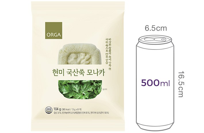 [올가] 현미 국산쑥 모나카 104g (13g X 8개입)