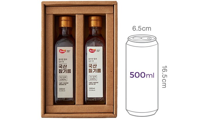[햇님마을] 국산 기름 선물세트 (참기름+들기름)