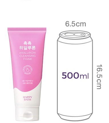 [해피바스] 촉촉 히알루론 클렌징 폼 200g
