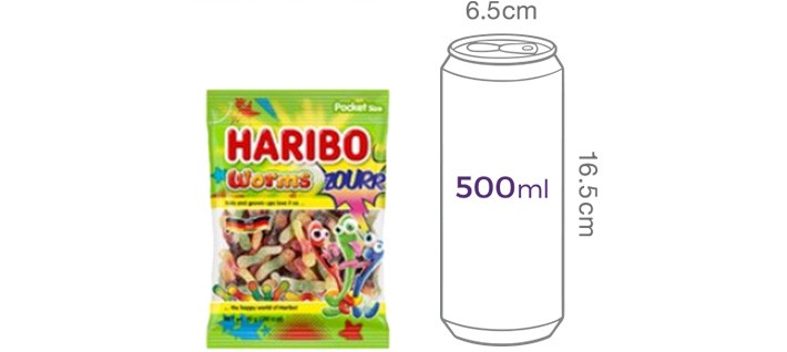 [하리보] 웜즈 사우어 젤리 80g