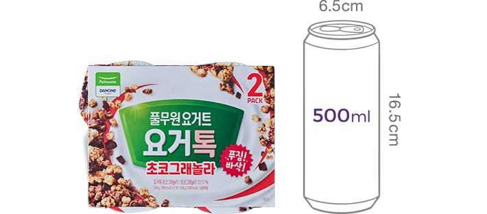 [풀무원다논] 요거톡 초코그래놀라 (129g X 2개)