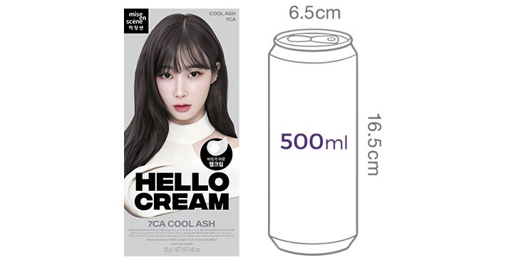 [미쟝센] 뉴 헬로크림 7CA 쿨애쉬 125g