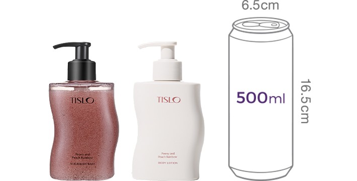 [티슬로] 바디워시 & 로션 330ml 선물 세트 #피오니 앤 피치 레인보우