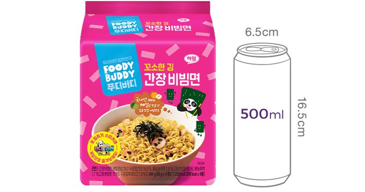 [푸디버디] 간장 비빔면 봉지 4입