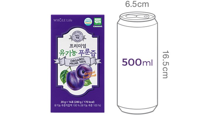 [홀라이프]  프리미엄 유기농 푸룬즙 14포