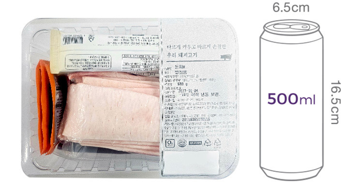 한돈 벌집 껍데기 600g (냉동)(참소스*3, 콩고물*3)