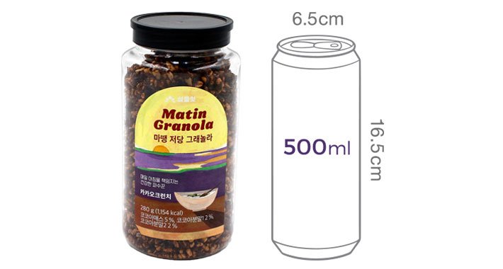 [마땡] 저당 그래놀라(카카오크런치) 280g