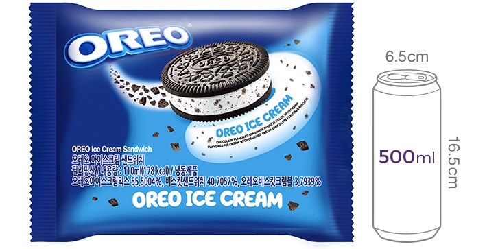 [오레오] 오레오 아이스크림 샌드위치 (110mL X 3개입)